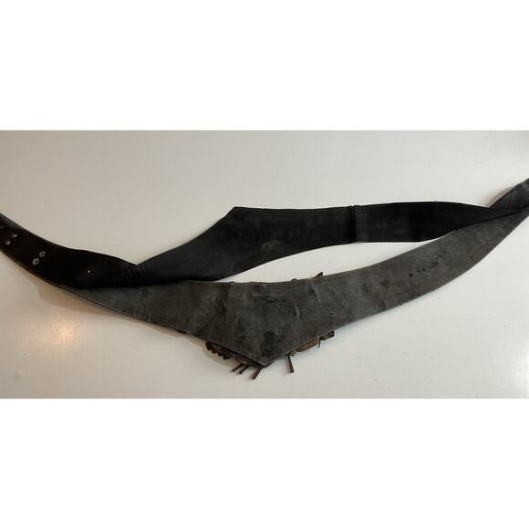 80s Nina Arjani Leatherock Belt Artisan Statement Belt Genuine Leather - Picture 11 of 11